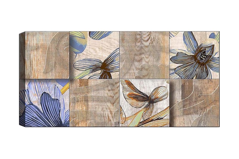 Canvasbilde YTY Floral & Botanical Flerfarget - 120x50 cm - Interiør - Maleri & posters - Lerretsbilder