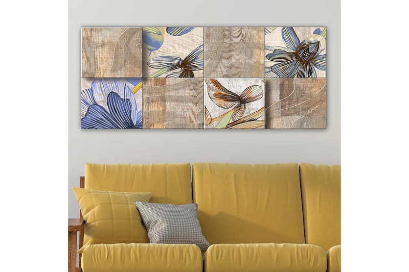 Canvasbilde YTY Floral & Botanical Flerfarget - 120x50 cm - Interiør - Maleri & posters - Lerretsbilder