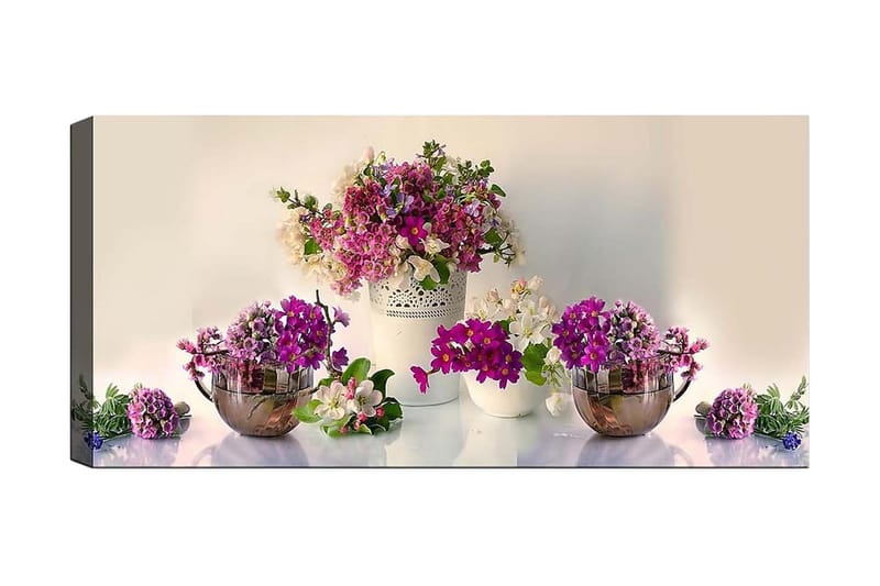 Canvasbilde YTY Floral & Botanical Flerfarget - 120x50 cm - Interiør - Maleri & posters - Lerretsbilder