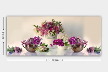 Canvasbilde YTY Floral & Botanical Flerfarget - 120x50 cm - Interiør - Maleri & posters - Lerretsbilder