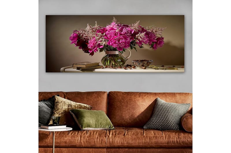 Canvasbilde YTY Floral & Botanical Flerfarget - 120x50 cm - Interiør - Maleri & posters - Lerretsbilder