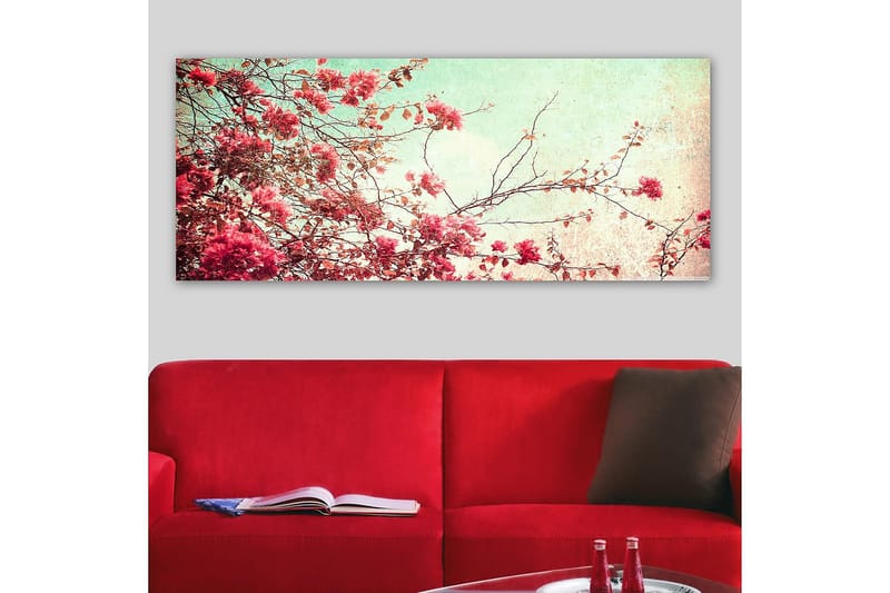 Canvasbilde YTY Floral & Botanical Flerfarget - 120x50 cm - Interiør - Maleri & posters - Lerretsbilder