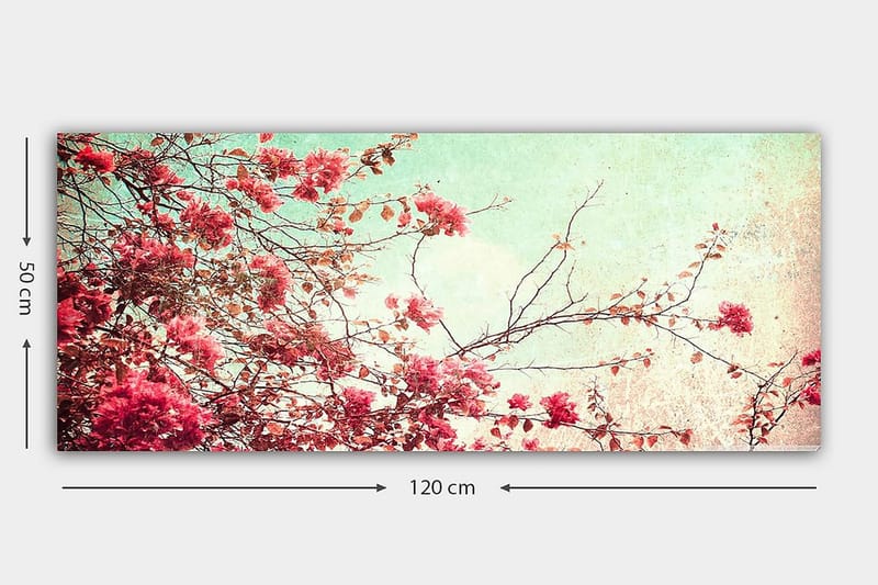 Canvasbilde YTY Floral & Botanical Flerfarget - 120x50 cm - Interiør - Maleri & posters - Lerretsbilder