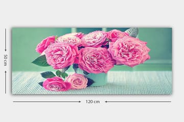 Canvasbilde YTY Floral & Botanical Flerfarget - 120x50 cm - Interiør - Maleri & posters - Lerretsbilder