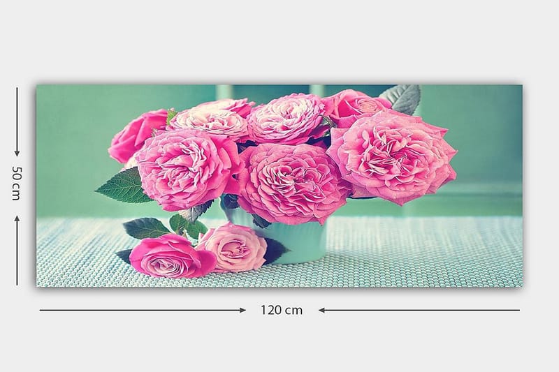 Canvasbilde YTY Floral & Botanical Flerfarget - 120x50 cm - Interiør - Maleri & posters - Lerretsbilder