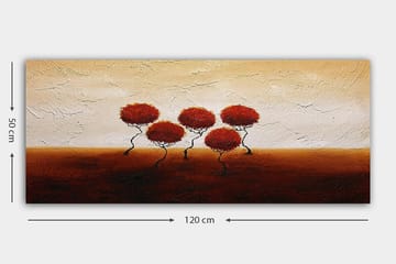 Canvasbilde YTY Floral & Botanical Flerfarget - 120x50 cm - Interiør - Maleri & posters - Lerretsbilder