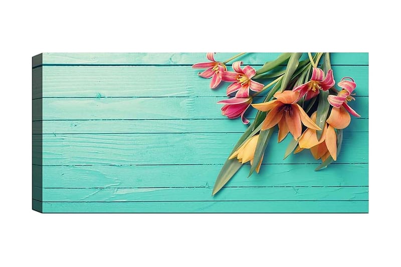 Canvasbilde YTY Floral & Botanical Flerfarget - 120x50 cm - Interiør - Maleri & posters - Lerretsbilder