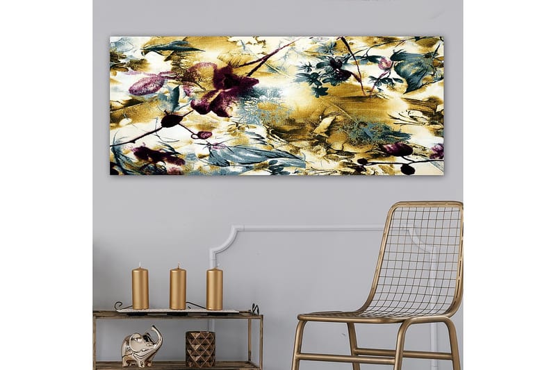 Canvasbilde YTY Floral & Botanical Flerfarget - 120x50 cm - Interiør - Maleri & posters - Lerretsbilder