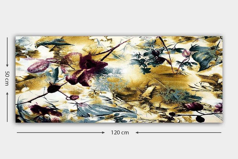 Canvasbilde YTY Floral & Botanical Flerfarget - 120x50 cm - Interiør - Maleri & posters - Lerretsbilder