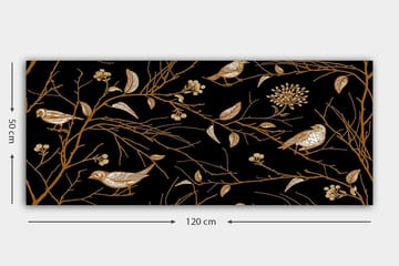 Canvasbilde YTY Floral & Botanical Flerfarget - 120x50 cm - Interiør - Maleri & posters - Lerretsbilder