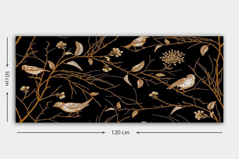 Canvasbilde YTY Floral & Botanical Flerfarget - 120x50 cm - Interiør - Maleri & posters - Lerretsbilder