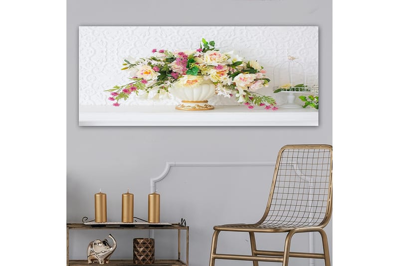 Canvasbilde YTY Floral & Botanical Flerfarget - 120x50 cm - Interiør - Maleri & posters - Lerretsbilder