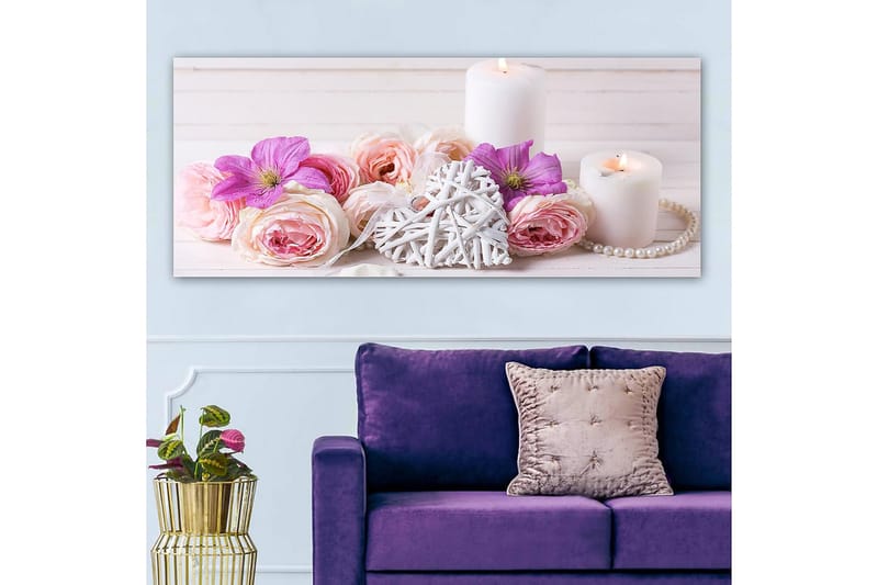 Canvasbilde YTY Floral & Botanical Flerfarget - 120x50 cm - Interiør - Maleri & posters - Lerretsbilder