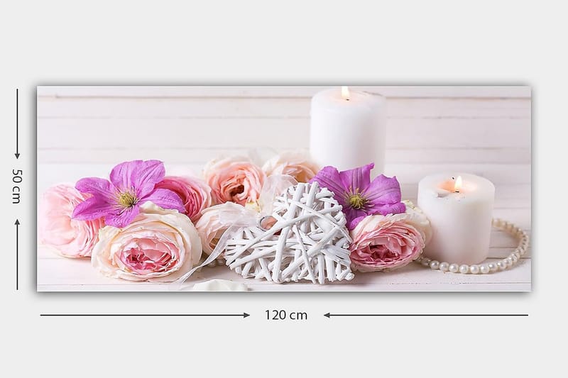 Canvasbilde YTY Floral & Botanical Flerfarget - 120x50 cm - Interiør - Maleri & posters - Lerretsbilder