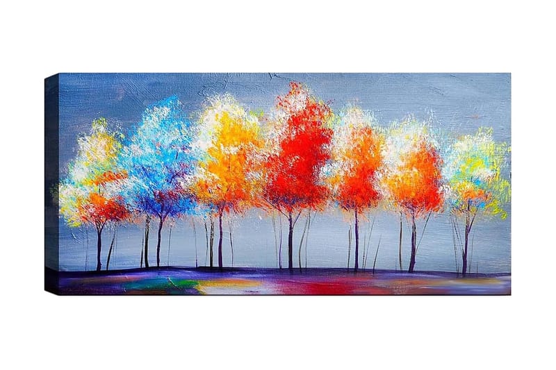 Canvasbilde YTY Floral & Botanical Flerfarget - 120x50 cm - Interiør - Maleri & posters - Lerretsbilder