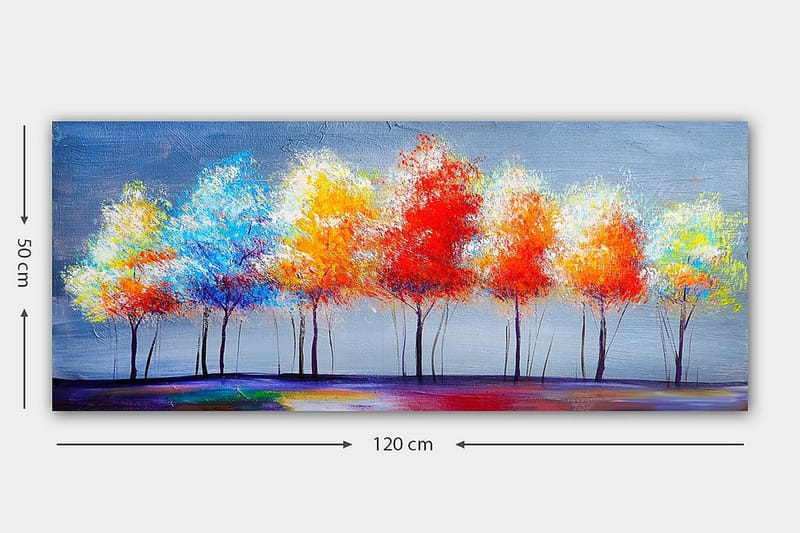 Canvasbilde YTY Floral & Botanical Flerfarget - 120x50 cm - Interiør - Maleri & posters - Lerretsbilder