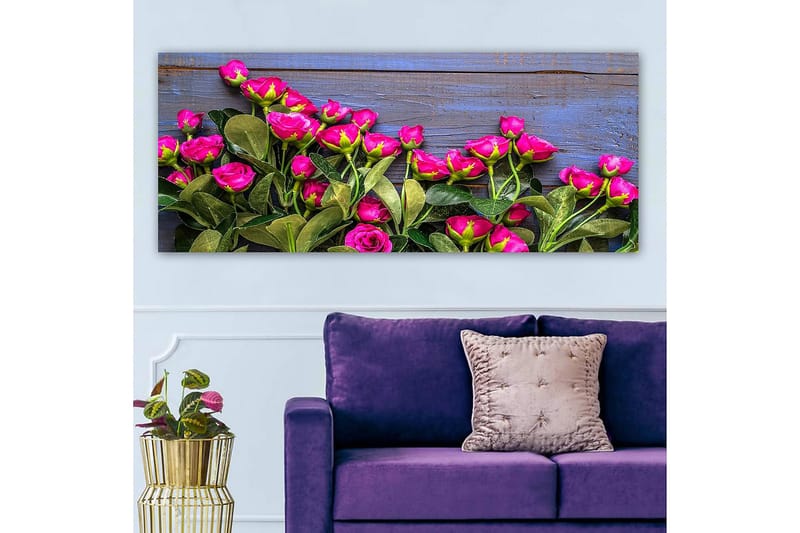 Canvasbilde YTY Floral & Botanical Flerfarget - 120x50 cm - Interiør - Maleri & posters - Lerretsbilder
