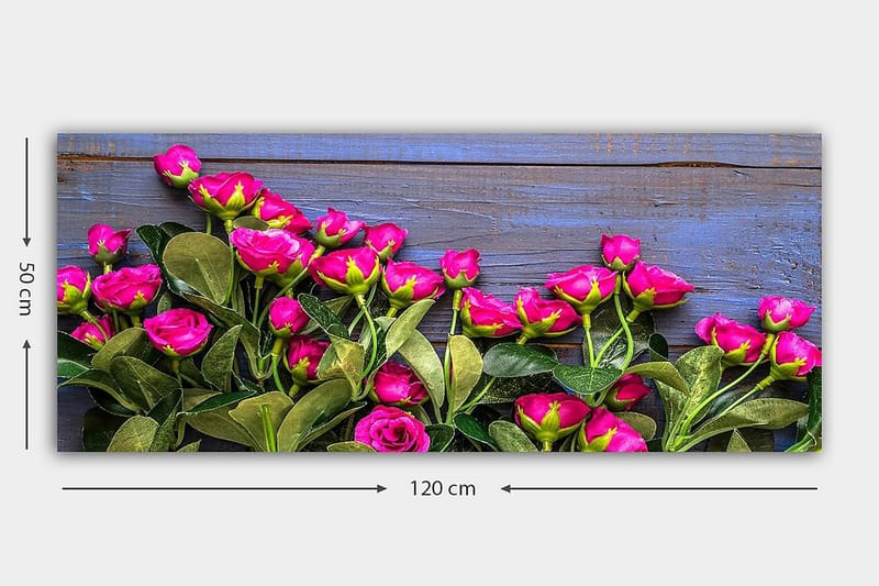 Canvasbilde YTY Floral & Botanical Flerfarget - 120x50 cm - Interiør - Maleri & posters - Lerretsbilder