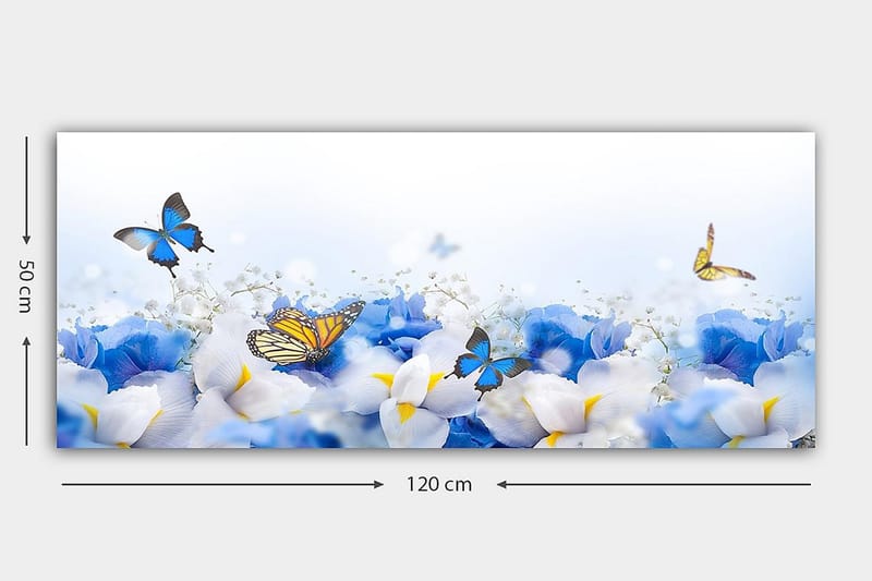 Canvasbilde YTY Floral & Botanical Flerfarget - 120x50 cm - Interiør - Maleri & posters - Lerretsbilder