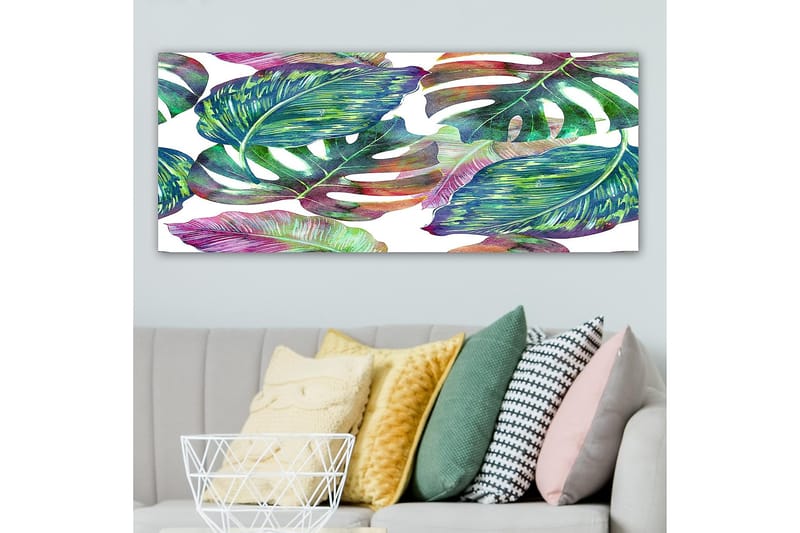 Canvasbilde YTY Floral & Botanical Flerfarget - 120x50 cm - Interiør - Maleri & posters - Lerretsbilder