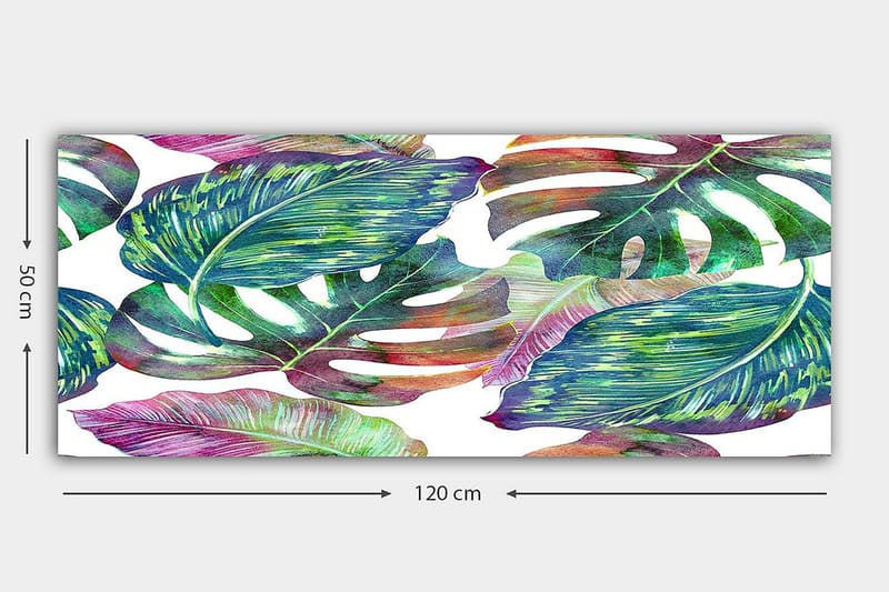 Canvasbilde YTY Floral & Botanical Flerfarget - 120x50 cm - Interiør - Maleri & posters - Lerretsbilder