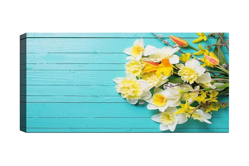 Canvasbilde YTY Floral & Botanical Flerfarget - 120x50 cm - Interiør - Maleri & posters - Lerretsbilder