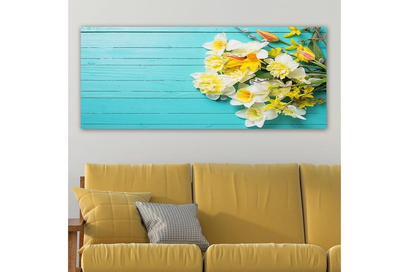 Canvasbilde YTY Floral & Botanical Flerfarget - 120x50 cm - Interiør - Maleri & posters - Lerretsbilder