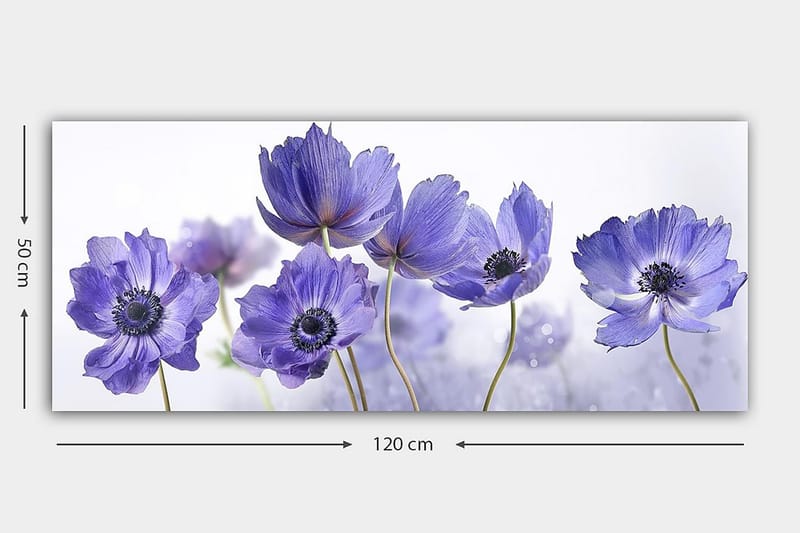 Canvasbilde YTY Floral & Botanical Flerfarget - 120x50 cm - Interiør - Maleri & posters - Lerretsbilder