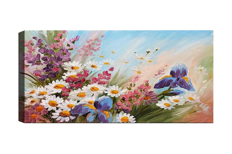 Canvasbilde YTY Floral & Botanical Flerfarget - 120x50 cm - Interiør - Maleri & posters - Lerretsbilder