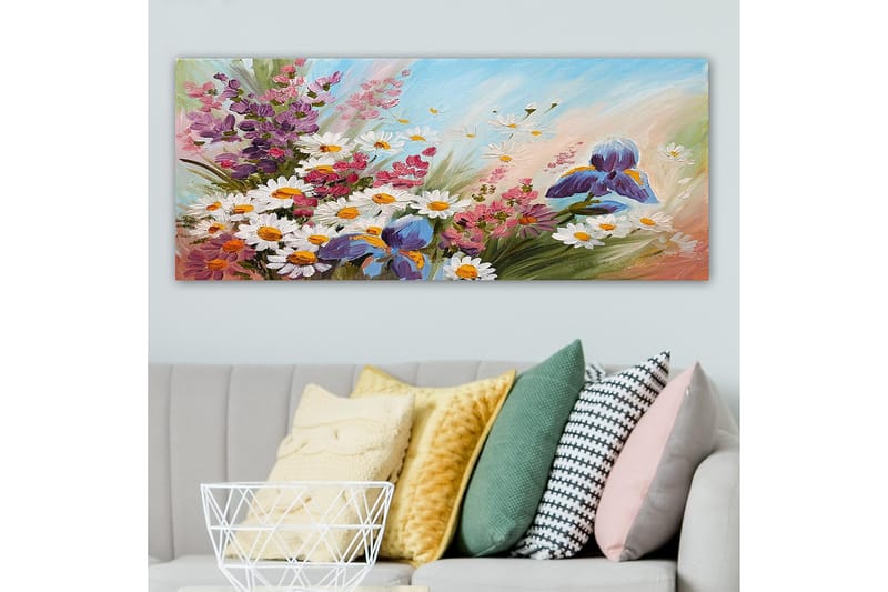 Canvasbilde YTY Floral & Botanical Flerfarget - 120x50 cm - Lerretsbilder