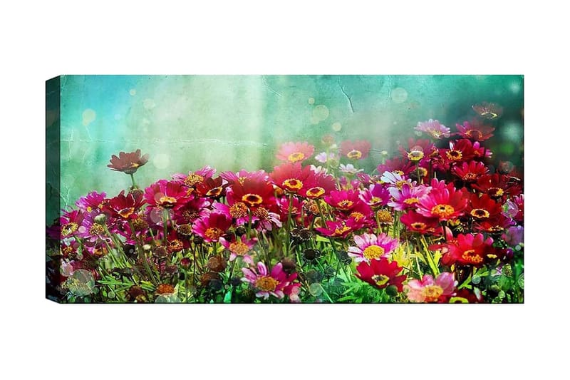 Canvasbilde YTY Floral & Botanical Flerfarget - 120x50 cm - Lerretsbilder