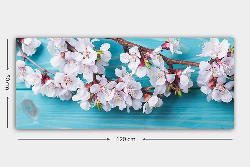 Canvasbilde YTY Floral & Botanical Flerfarget - 120x50 cm - Interiør - Maleri & posters - Lerretsbilder