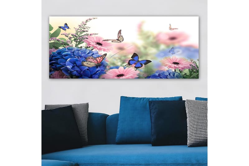 Canvasbilde YTY Floral & Botanical Flerfarget - 120x50 cm - Interiør - Maleri & posters - Lerretsbilder
