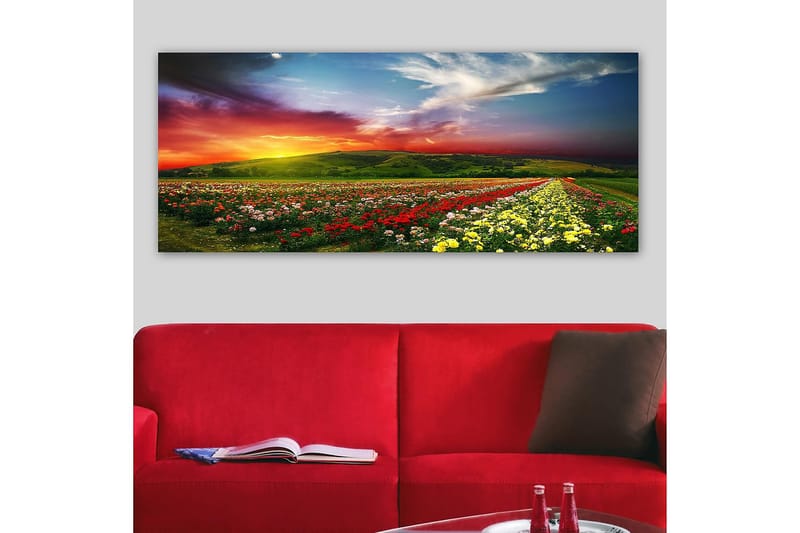 Canvasbilde YTY Floral & Botanical Flerfarget - 120x50 cm - Interiør - Maleri & posters - Lerretsbilder