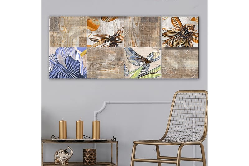 Canvasbilde YTY Floral & Botanical Flerfarget - 120x50 cm - Interiør - Maleri & posters - Lerretsbilder