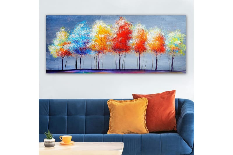 Canvasbilde YTY Floral & Botanical Flerfarget - 120x50 cm - Interiør - Maleri & posters - Lerretsbilder