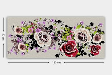 Canvasbilde YTY Floral & Botanical Flerfarget - 120x50 cm - Interiør - Maleri & posters - Lerretsbilder