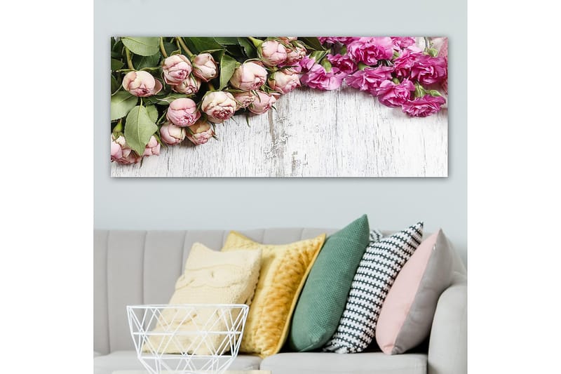 Canvasbilde YTY Floral & Botanical Flerfarget - 120x50 cm - Interiør - Maleri & posters - Lerretsbilder