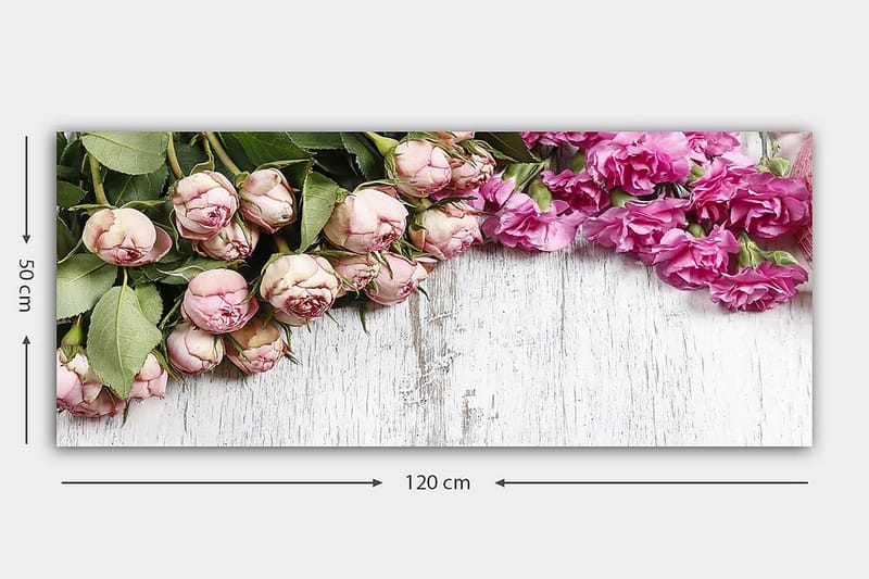 Canvasbilde YTY Floral & Botanical Flerfarget - 120x50 cm - Interiør - Maleri & posters - Lerretsbilder