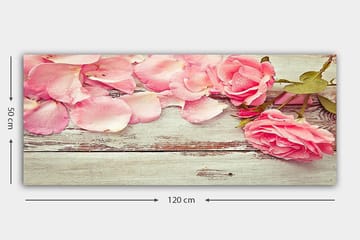 Canvasbilde YTY Floral & Botanical Flerfarget - 120x50 cm - Interiør - Maleri & posters - Lerretsbilder