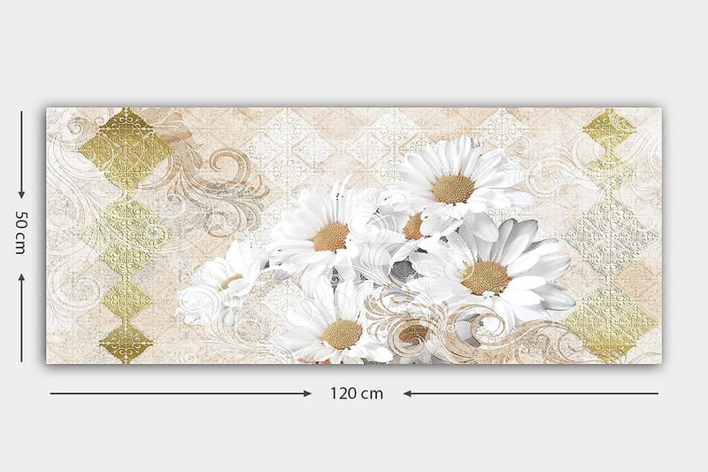 Canvasbilde YTY Floral & Botanical Flerfarget - 120x50 cm - Interiør - Maleri & posters - Lerretsbilder