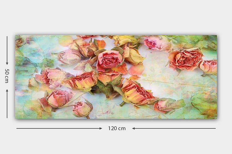 Canvasbilde YTY Floral & Botanical Flerfarget - 120x50 cm - Interiør - Maleri & posters - Lerretsbilder