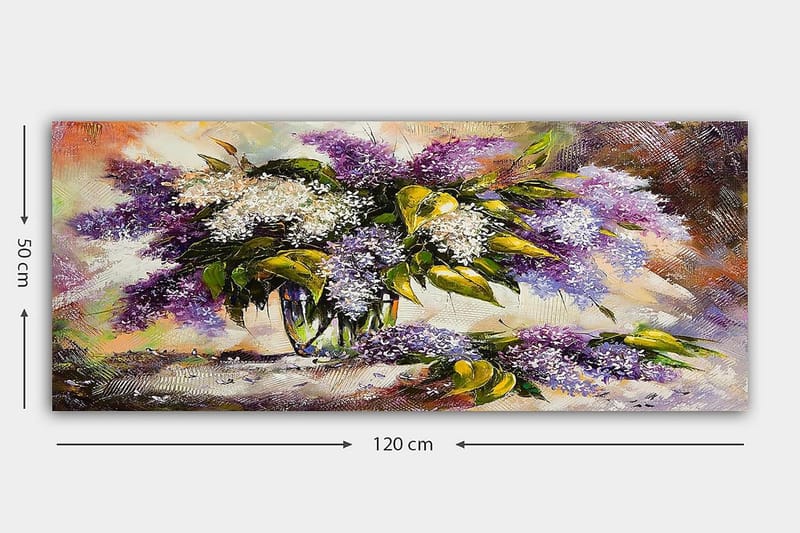 Canvasbilde YTY Floral & Botanical Flerfarget - 120x50 cm - Interiør - Maleri & posters - Lerretsbilder