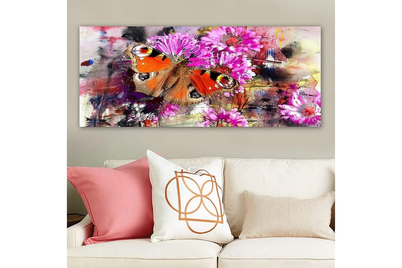 Canvasbilde YTY Floral & Botanical Flerfarget - 120x50 cm - Interiør - Maleri & posters - Lerretsbilder