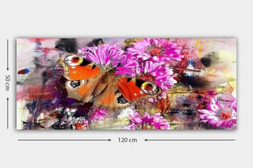 Canvasbilde YTY Floral & Botanical Flerfarget - 120x50 cm - Interiør - Maleri & posters - Lerretsbilder