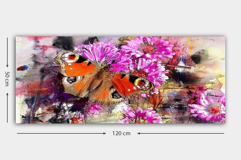 Canvasbilde YTY Floral & Botanical Flerfarget - 120x50 cm - Interiør - Maleri & posters - Lerretsbilder