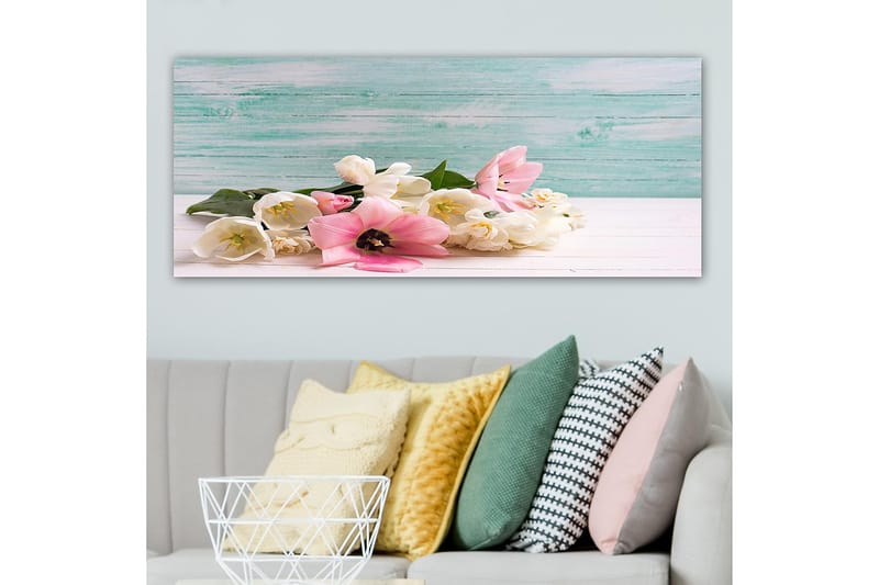 Canvasbilde YTY Floral & Botanical Flerfarget - 120x50 cm - Interiør - Maleri & posters - Lerretsbilder