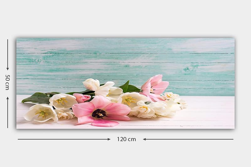 Canvasbilde YTY Floral & Botanical Flerfarget - 120x50 cm - Interiør - Maleri & posters - Lerretsbilder