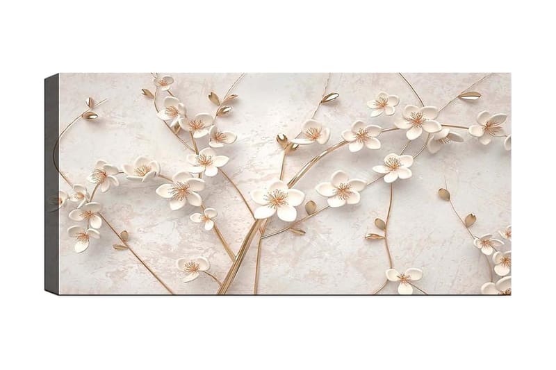 Canvasbilde YTY Floral & Botanical Flerfarget - 120x50 cm - Interiør - Maleri & posters - Lerretsbilder