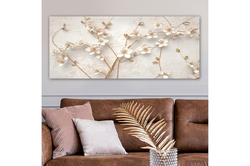 Canvasbilde YTY Floral & Botanical Flerfarget - 120x50 cm - Interiør - Maleri & posters - Lerretsbilder